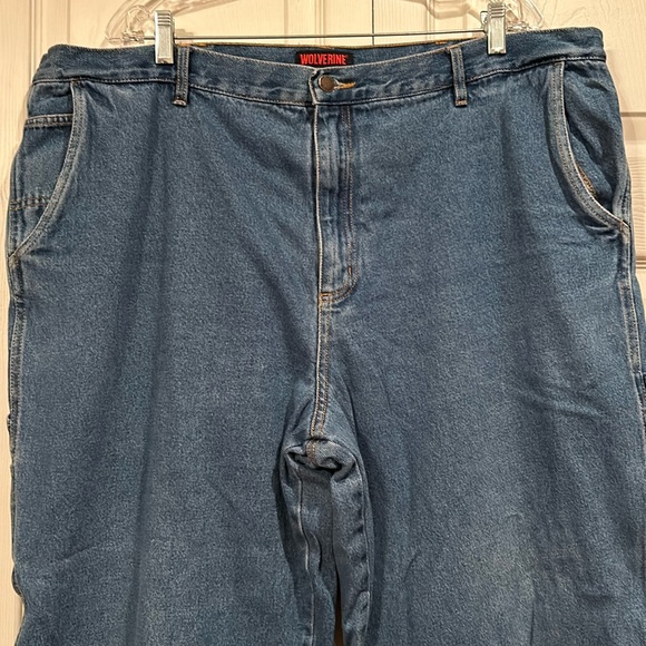 Wolverine 46/32 Flannel lined, Carpenter Style,  Cotton Denim, Jeans - Picture 2 of 10